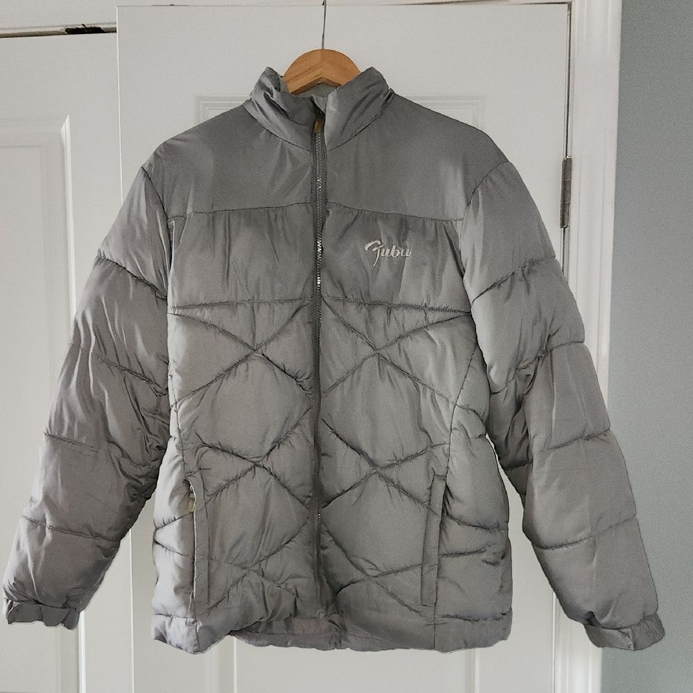 Fubu The Collection Puffer Gray Jacket 1X